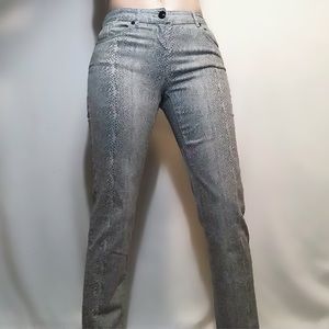 Reitman’s reptile print skinny jeans